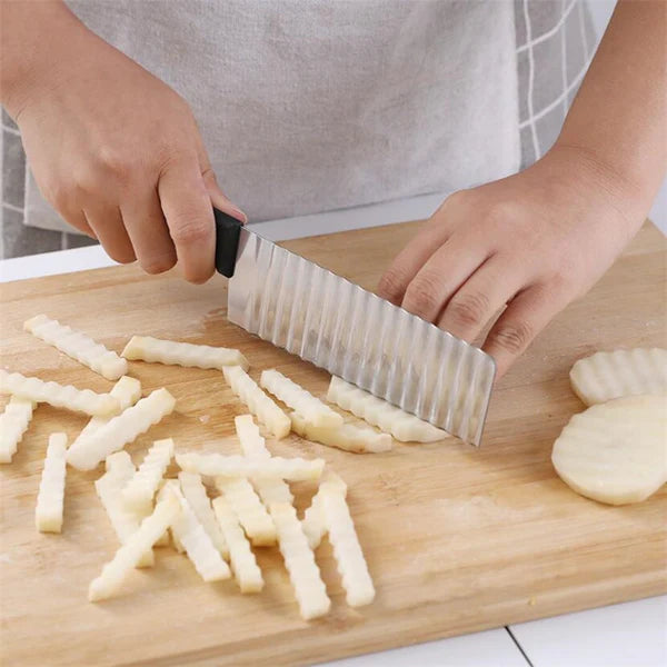 Stainless Steel Potato Wavy Cutter Vegetable Carrot Slicer Knife Kitchen Tools  No reviews