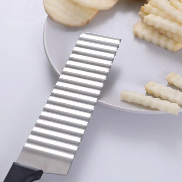 Stainless Steel Potato Wavy Cutter Vegetable Carrot Slicer Knife Kitchen Tools  No reviews