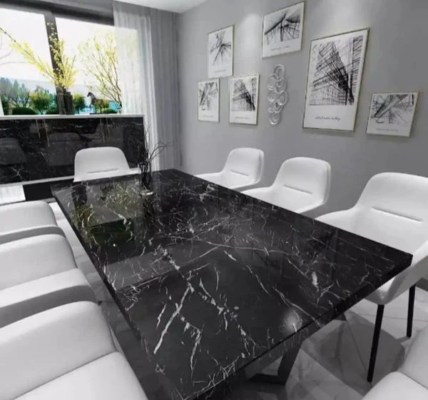 Black Marble Self Adhesive Waterproof Kitchen Wallpaper 60x200cm