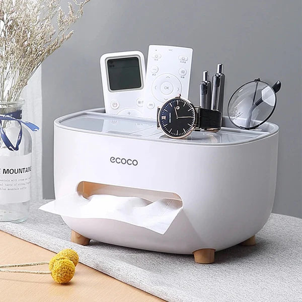 ECOCO Multifunctional Tissue Box with Napkin & Pen Holder