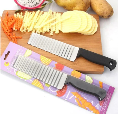 Stainless Steel Potato Wavy Cutter Vegetable Carrot Slicer Knife Kitchen Tools  No reviews