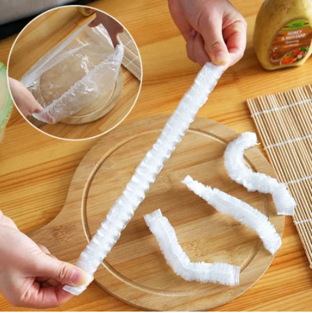100Pcs Transparent Disposable Food Cover